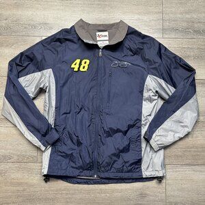 Vintage Chase Authentics Jimmie Johnson Windbreaker Jacket NASCAR #48 Size XL
